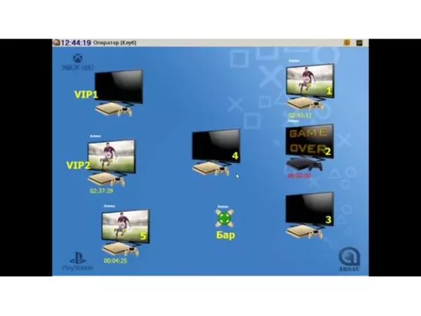 Программа для автоматизации игрового клуба PlayStation,  PS4,  Xbox