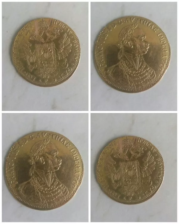 Продам золотую монету короля Австро Венгрии 1913 года